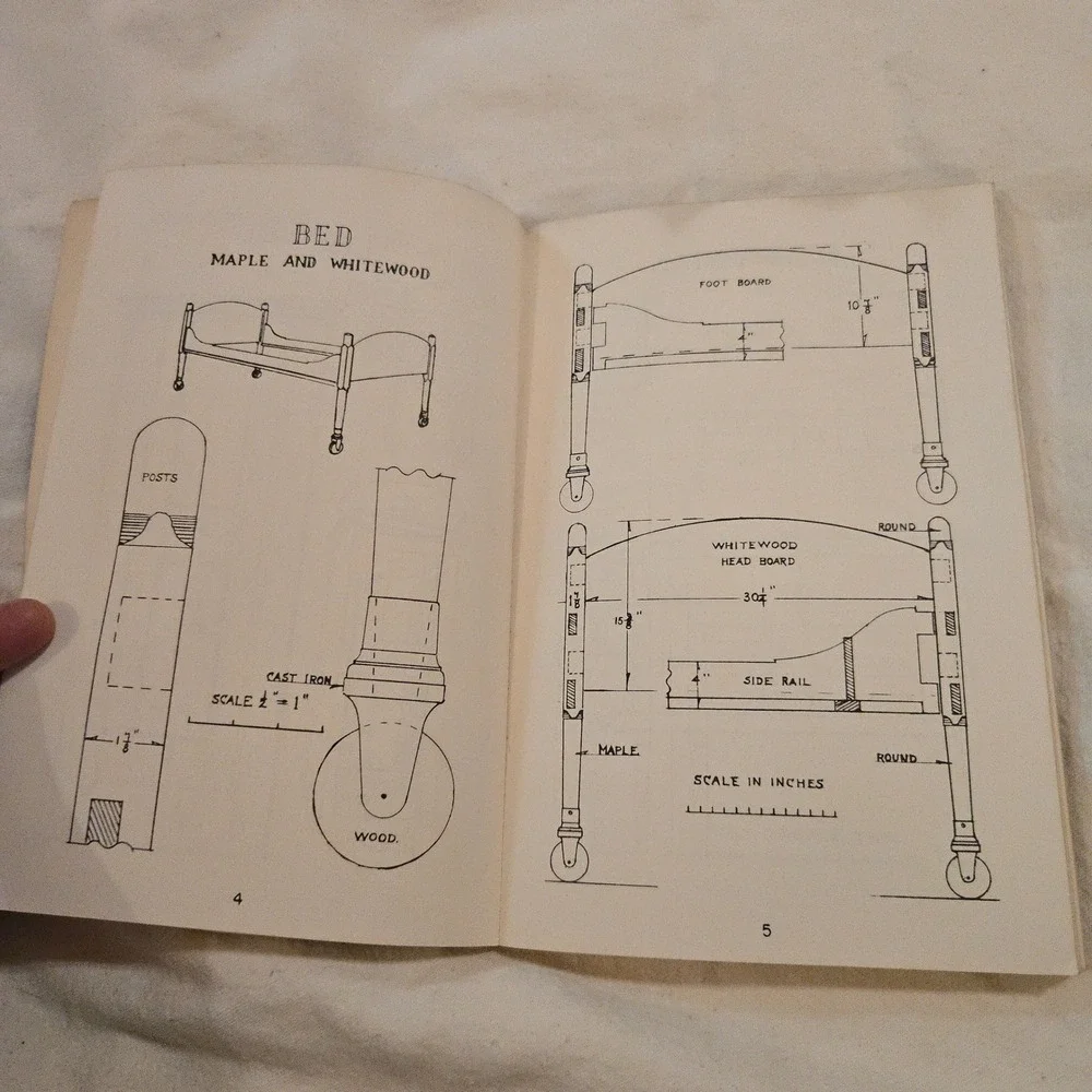 VTG Ejner Handberg Shop Drawings Of Shaker Furniture Woodenware Yellow Book 1973